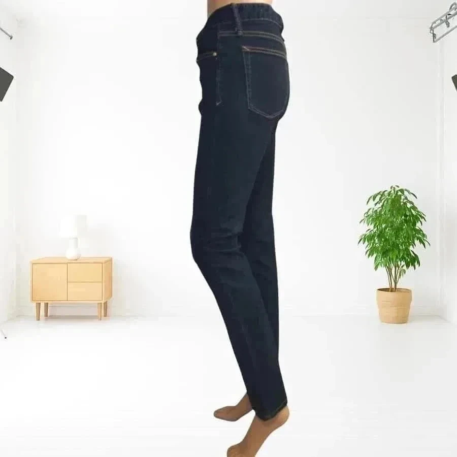 Jean GAP coupe straight fit - taille basse - stretch - neuf - bleu marine – photo 7